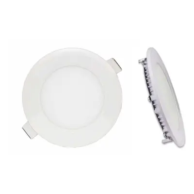 (20 pack) LOWENERGIE 6w LED Round Ceiling Panel Light White Recessed Down Lighting, 120mm Dia, 5