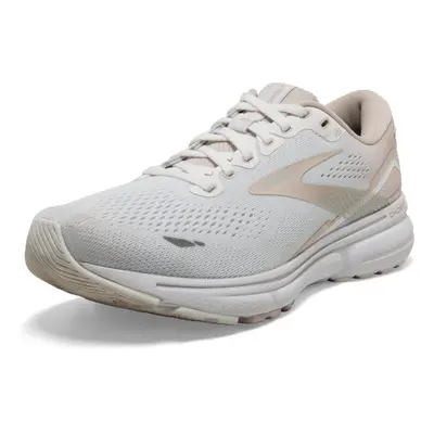 Brooks Women's Ghost Neutral Running Shoe - White/Crystal Grey/Glass - Medium