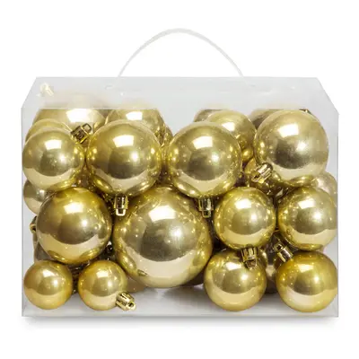 AMS 40ct Christmas Ball Plated Ornaments Tree Collection for Holiday Wedding Party Decoration40c