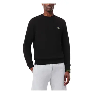 (Black, M) Lacoste Mens Fleece Sweatshirt Knitted Jumper