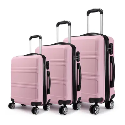 (20 + + inch Pink) 20/24/28 ABS Hard Shell Luggage Travel Suitcase Wheels Spinner Or Pieces With