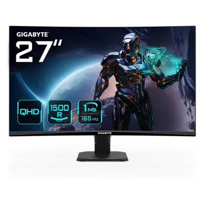 Gigabyte GS27QC 27" QHD Curved Gaming Monitor - x 1440, 165Hz, 1ms, cd/mÂ², FreeSync Premium, HD