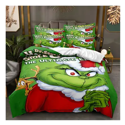 (Style 04, Double (200X200CM/3PCS)) The Grinch Bedding Single Double King Duvet Cover