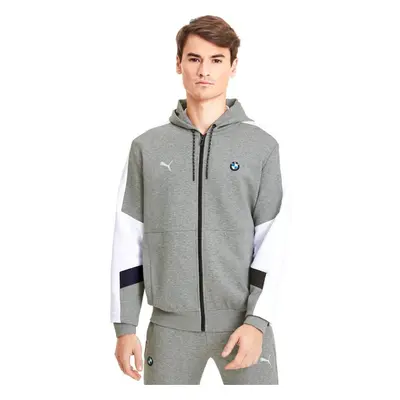 PUMA Mens BMW Motorsport Full Zip Hoodie Gray