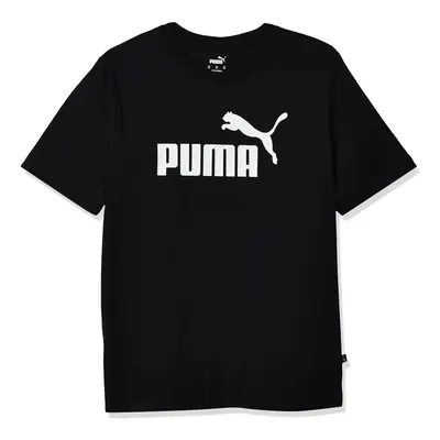 PUMA Men's Big & Tall Essentials Logo Tee, Black, 4XLT