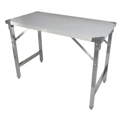 Quattro 1200mm Stainless Steel Foldable Work Trestle Table for Catering Events