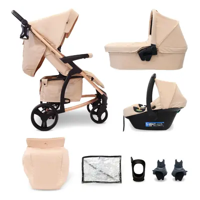 MB200i 3-in-1 Travel System with i-Size Car Seat - Blush