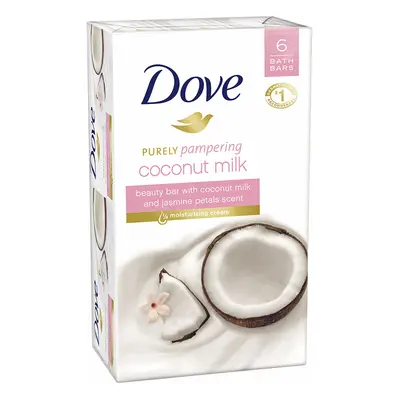 Dove, Purely Pampering Beauty Bar, Coconut Milk & Jasmine Petals, Bars