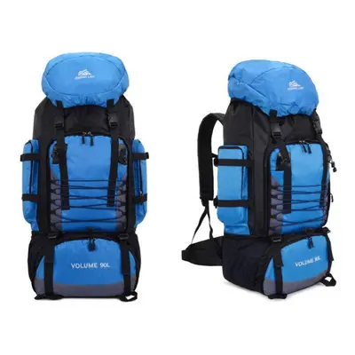 (blue) 90l Travel Camping Backpack Hiking Army Climbing Rucksack Trekking Climbing Mochila Blass