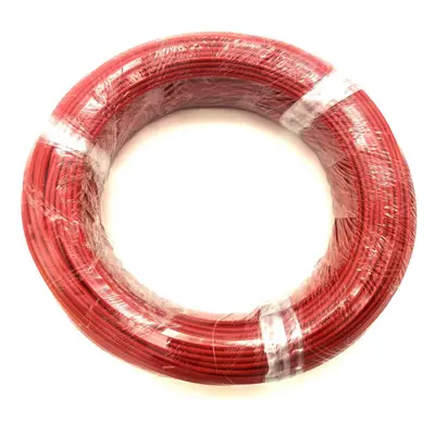 (100m, Red) 24K Carbon Fiber Heating Cable 17ohm/m Fluoroplastic 2.3mm Warm Floor Heating Wire S