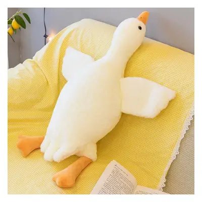 (as the picture, 190cm) 50-190cm Cute Fluffy Big Size White Goose Plush Toy Kawaii Huge Duck Sle