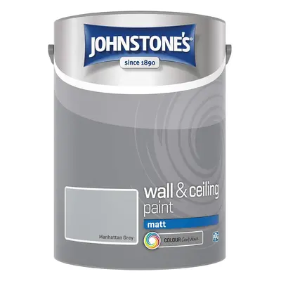 Johnstone's - Wall & Ceiling Paint - Manhattan Grey - Matt Finish - Emulsion Paint - Fantastic C