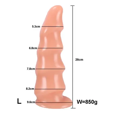 (B-Flesh-L) New Huge Anal Dildo Expansion Anal Plug Big Butt Plug Annal Dilator Masturbator Pros