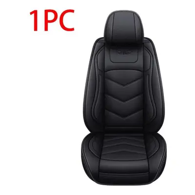 (black) Vehicle Universal Cushion Mats Pu Leather Car Seat Cover Easy To Install