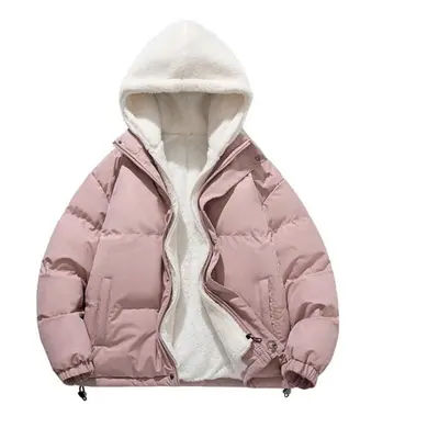 (pink, 3XL) Autumn And Winter Warm Winter Cotton-padded Jacket For Men And Women Padded Jacket L