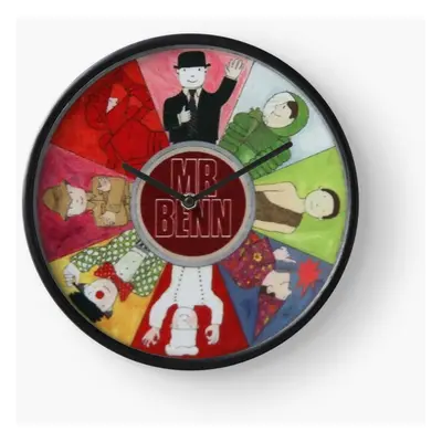 (Mr Benn=9515) Wall Clock Inch Funny Mantel & Tabletop Art Decor for Home Bedroom Office