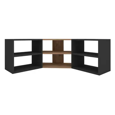 (Atlantic Pine & Anthracite) Bonnett Corner TV Stand Entertainment Center