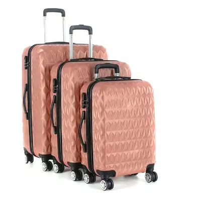 Rose Gold Cabin Suitcase Wheel Travel Luggage Case Piece Set