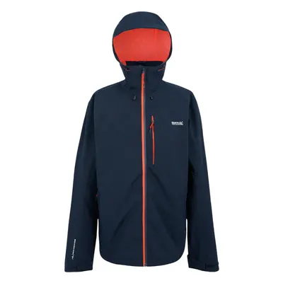 (XL, Navy/Tangerine Tango) Regatta Mens Birchdale II Waterproof Jacket