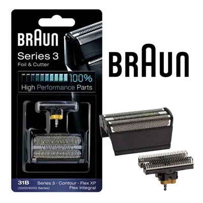 New Mens Braun 31B Replacement Foil & Cutter Head Combi Pack 6000 Series