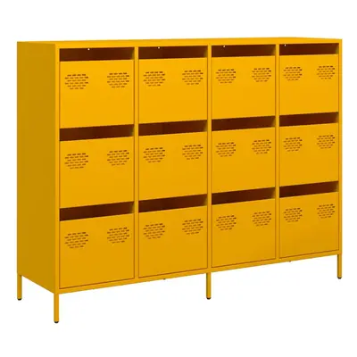 (yellow) vidaXL Sideboard Black 135x39x103.5 cm Cold-rolled Steel storage cabinet