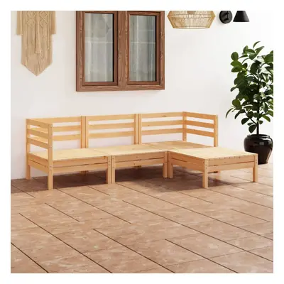 vidaXL Garden Lounge Set Wooden Outdoor Lounge Set Piece Solid Pinewood