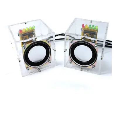 DIY Transparent Mini Amplifier Speaker Kit 65x65x70mm 3W Per Channel