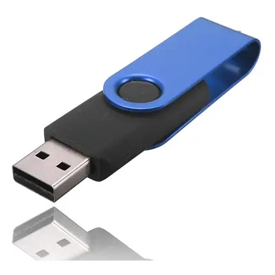 (Blue) 8GB USB 2.0 Flash Drive Thumb Memory U Disk Rotatable Pendrive