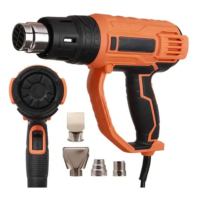 (EU Plug) 2000W HotAirGuns Levels Temperature 3Modes Heat Guns Kit W/ Nozzles for Stripping Pain