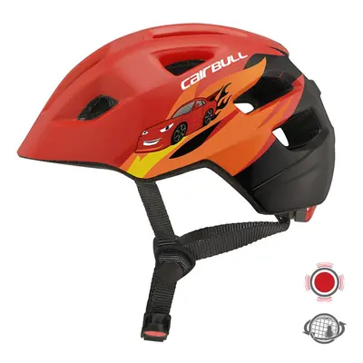 (Red) 3Modes Lights PC+EPS Shock-proof Children Riding Helmet Kids Bicycle Helmet Balance Scoote