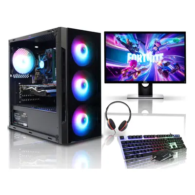 (With 19''in Bundle) Gaming PC Bundle i7 16GB RAM 1TB 4GB GTX W10