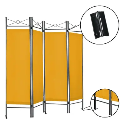 (Yellow) Folding Room Divider Paravent Wall Partition Privacy Screen Separator