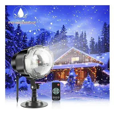 LED Projector Light Snow Falling Lights Rotatable Waterproof Outdoor Indoor Snowflake Decoration