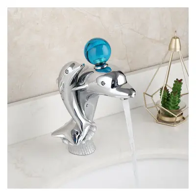 Bathroom Sensor Basin Faucet Brass Dolphin Single Hole Hot And Cold Sink Mixer Tap