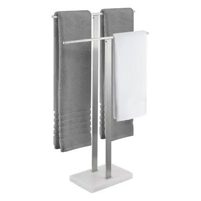 (2-tier (84cm H), Brushed Steel) Freestanding Towel Rack for Bathroom Towel Rack, Double Layer T