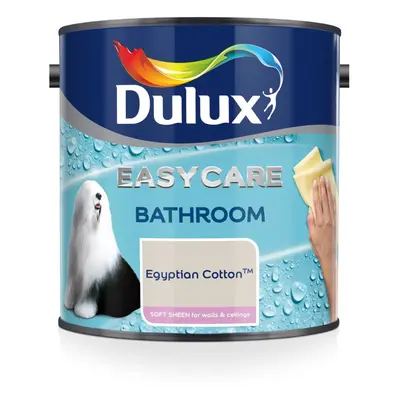 Dulux Easycare Bathroom Plus Soft Sheen Paint, Egyptian Cotton, 2.5 Litre