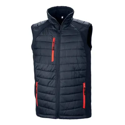 (XS, Black/Red) Result Genuine Recycled Unisex Adult Compass Softshell Padded Gilet