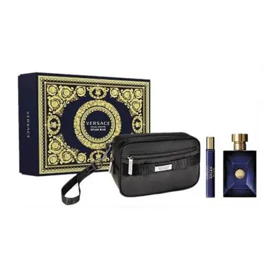 Versace Dylan Blue Pcs Set For Men: 3.4 Eau De Toillette Spray + 0.3 Eau De Toilette Spray + Bla