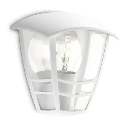 Philips myGarden Creek Outdoor Wall Light, White (Requires x W E27 Bulb)