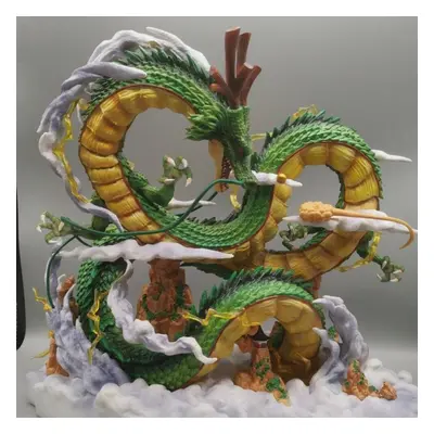 (green) Shenlong Figure Shenron Figurine With Son Goku Statue Collectible Model Doll Ornament To