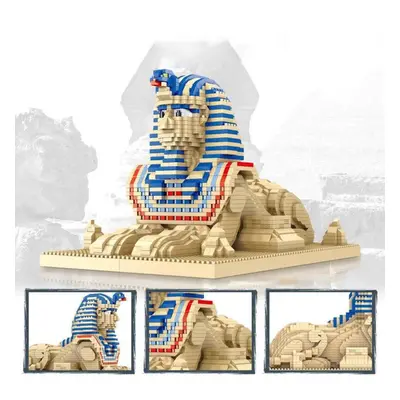 8195 World Architecture Egypt Pharaoh Sphinx Desert Monster Diy Mini Diamond Blocks Bricks Build