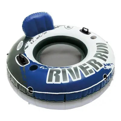 Intex 58825EP River Run Inflatable Floating Lounge: Comfortable Backrest - Built-in Cup Holders 