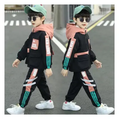 (red, 140) Children&apos;s Two-piece Suit Children&apos;s Clothing Boy Autumn Clothing Suit Kore