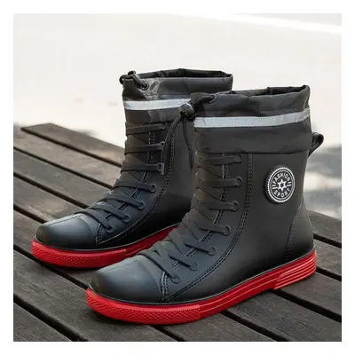 (red, 42) Men&apos;s Fashionable Waterproof Short Tube Anti Slip Rain Boots