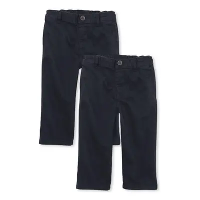 The Children's Place Baby Boys' and Toddler Stretch Chino Pants New Navy 2-Pack Months