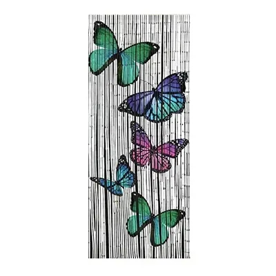 Maximex Bamboo Curtain, Beautiful Butterfly Curtain, Strands of Sustainable Bamboo, Includes Ins