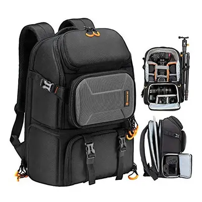 Waterproof Camera Bag with Laptop Compartment Professional Photography Backpack Large Capacity w