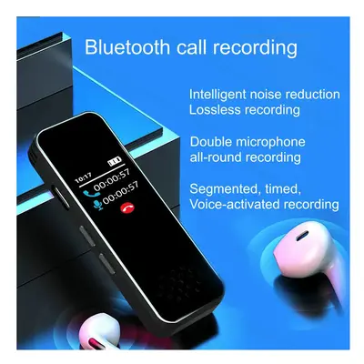 (black, 16GB) A1 Android iPhone Call Recording 3072kbps HD High Quality Bluetooth Voice-activate