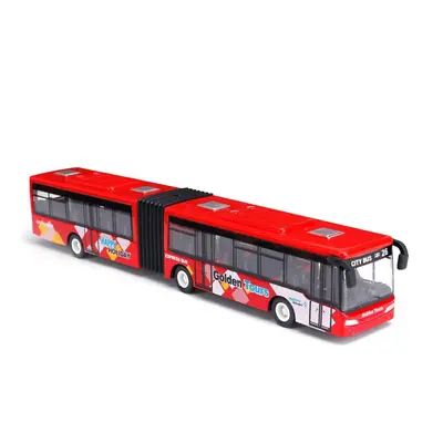 (Red) Blue/Red/Green 1:64 18cm Baby Pull Back Shuttle Bus Diecast Model Vehicle Kids Toy