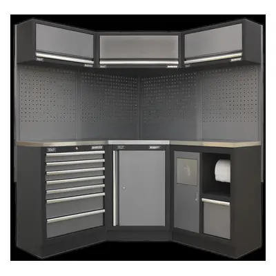 Superline PRO® 1.6m Corner Storage System - Stainless Worktop